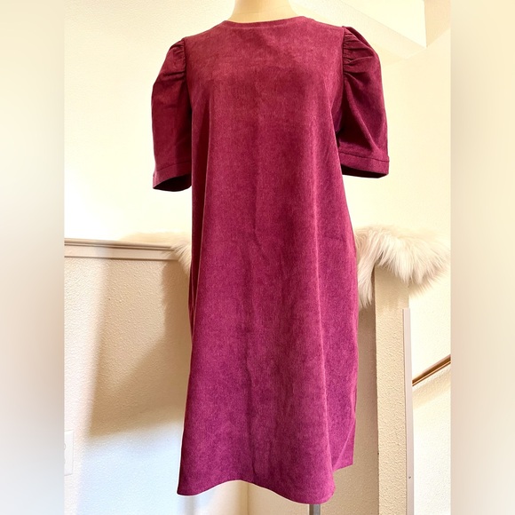 NWT L Red Molly Bracken Corduroy Dress - Picture 2 of 9
